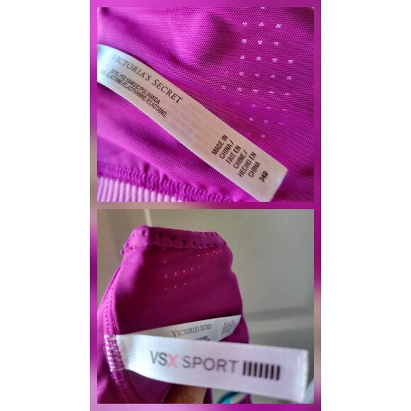 Victoria's Secret VSX Sports Bra Lightweight Wireless 34D, Pink, Purple & Teal - Picture 10 of 10